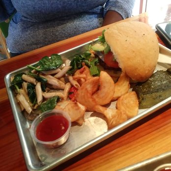 Baguettes - Black bean with pasta salad as fries! Yum! - Sandwiches Near Me - Elk Grove, California