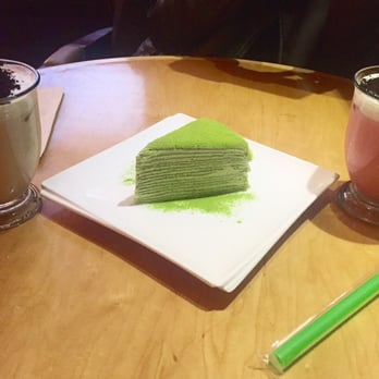 Prince Tea House - Potted foam lavender milk tea, green tea Mille cake, potted foam rose green tea! - Tea Rooms Near Me - Flushing, New York