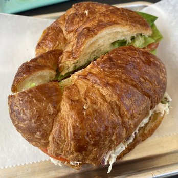 Armor Coffee - Chicken salad on a croissant.. happy happy happy!! - Coffee & Tea Near Me - Allen, Texas
