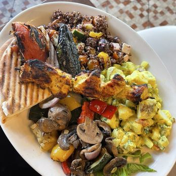 Ali Baba Mediterranean Deli - Chicken Kebob skewer Saffron Potato Salad Grilled Vegetables - Mediterranean Near Me - Daniel Island, South Carolina Ali Baba Mediterranean Deli - Chicken Kebob skewer Saffron Potato Salad Grilled Vegetables - Mediterranean Near Me - Daniel Island, South Carolina