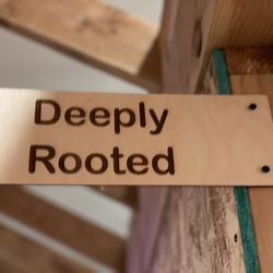 Deeply Rooted - The store signage