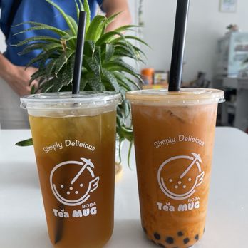 Tea Mug Boba - K.I.S Jasmine Tea & Sea Cream Thai Tea - Bubble Tea Near Me - Los Angeles, California Tea Mug Boba - K.I.S Jasmine Tea & Sea Cream Thai Tea - Bubble Tea Near Me - Los Angeles, California