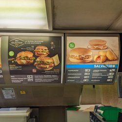 McDonald's - Counter and menu at McDonald's in Verona, Italy