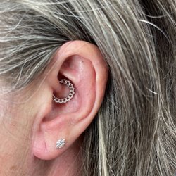 Cloud Nine Southside - Left-ear daith and second ear lobe piercing. Jewelry purchased at location.