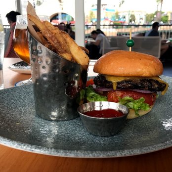 Lamplight Lounge - The $22 cheddar burger and malted fries - New American Near Me - Anaheim, California