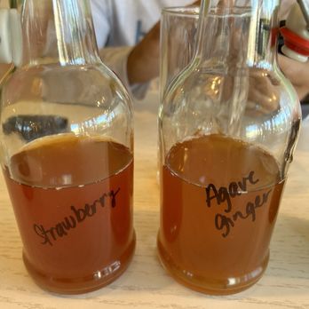 Eden Cafe - Strawberry and agave ginger kombucha - Vegan Near Me - Batavia, New York