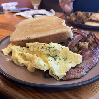 Bayside American Cafe - Classic Breakfast with Applewood Bacon with the Tuscan Toast - Breakfast & Brunch Near Me - Portland, Maine Bayside American Cafe - Classic Breakfast with Applewood Bacon with the Tuscan Toast - Breakfast & Brunch Near Me - Portland, Maine