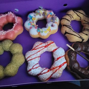 Mochiyo - a variety of doughnuts in a purple box - Donuts Near Me - Pinole, California Mochiyo - a variety of doughnuts in a purple box - Donuts Near Me - Pinole, California