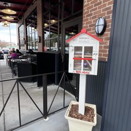 They have a little book exchange out by the entrance.