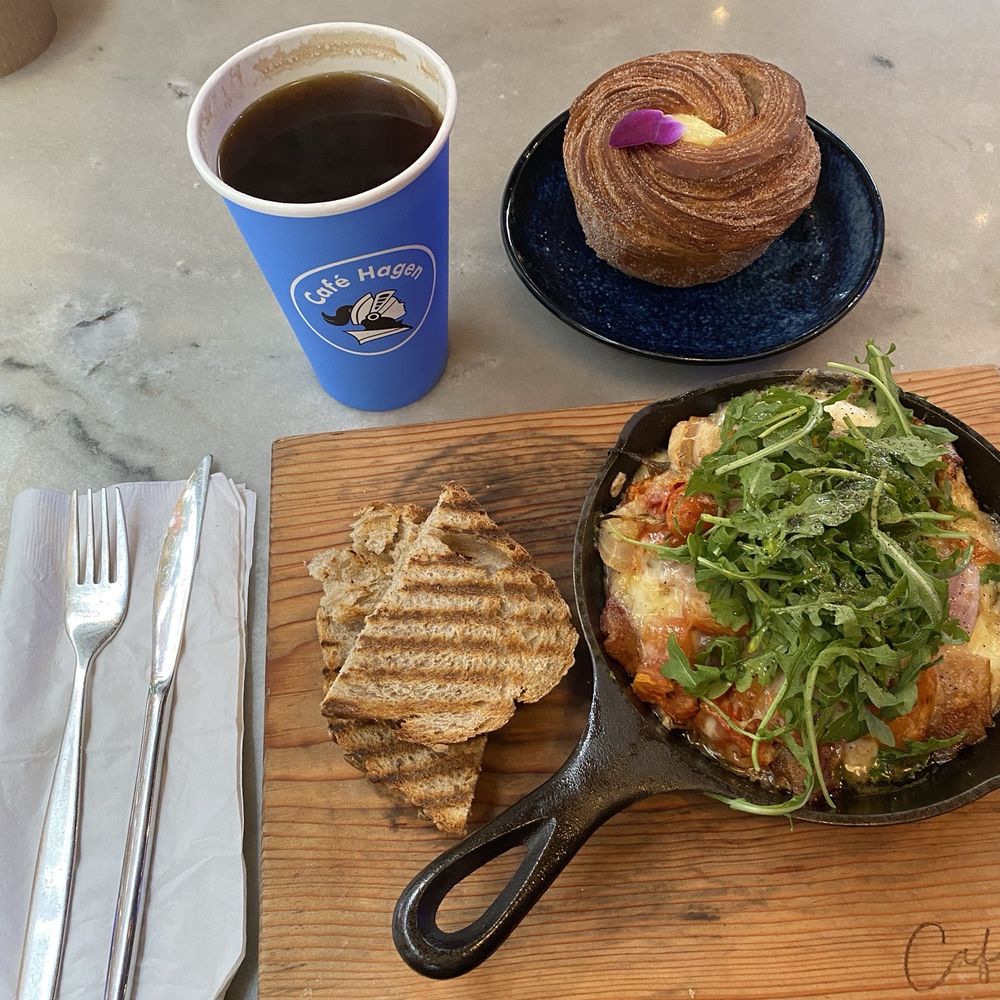 Cafe Hagen - Americano, healthy breakfast plate, churro cruffin - Cafes Near Me - Seattle, Washington Cafe Hagen - Americano, healthy breakfast plate, churro cruffin - Cafes Near Me - Seattle, Washington