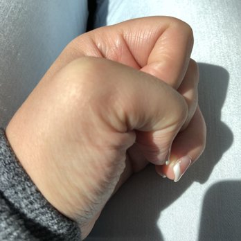 Vip Nails - White lines where there should of cleaned - Nail Salons Near Me - Spokane, Washington