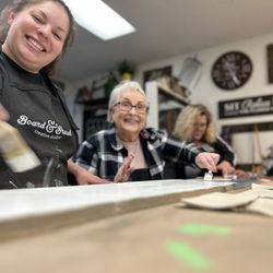 Board & Brush - Fairfield - A happy customer getting some help