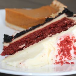 Red velvet cheese cake. Out of this world, so delicious