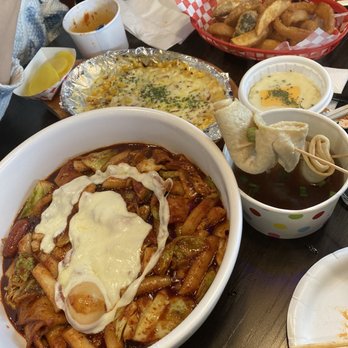Luv Dduk - Rice cake combo set B, corn cheese & fish cake skewer soup. - Korean Near Me - Cerritos, California Luv Dduk - Rice cake combo set B, corn cheese & fish cake skewer soup. - Korean Near Me - Cerritos, California