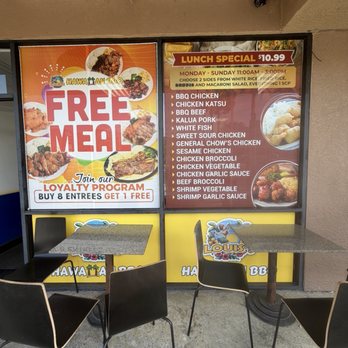 Louis’s Hawaiian BBQ - Outside lunch menu - Barbeque Near Me - Azusa, California