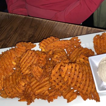 Ralston's Drafthouse - waffle fries with my the delicious whipped dipping sauce - Gastropubs Near Me - Indianapolis, Indiana