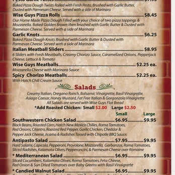 Wise Guys Pizzeria - Menu Scan - Pizza Near Me - Orange, California Wise Guys Pizzeria - Menu Scan - Pizza Near Me - Orange, California