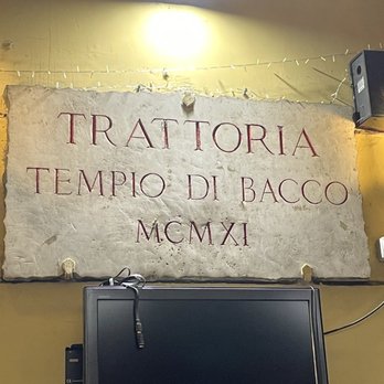 Tempio di Bacco - Signage. - Italian Near Me - Rome, RM Tempio di Bacco - Signage. - Italian Near Me - Rome, RM