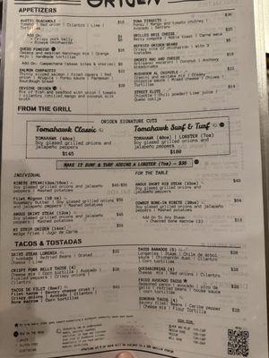 Menu photo 1 Origen Gilbert, AZ