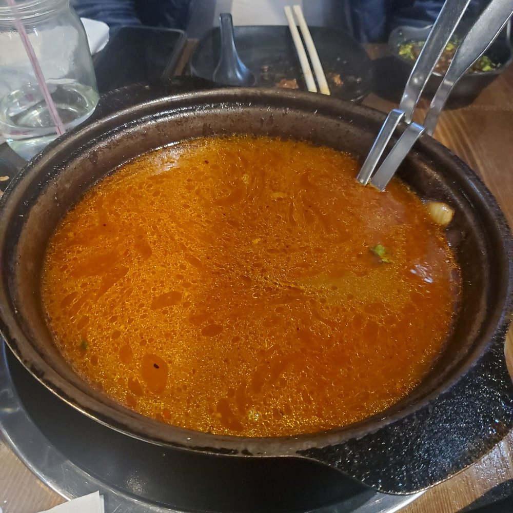 Broth added to the pot..Hotpot time!!!