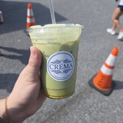 Purchased the Matcha Latte with Mango Puree
