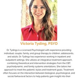Atlantic Psychiatric Center - Pictured is Dr. Victoria Tyding, PSYD., part of the team at Atlantic Psychiatric Centers, located in Rockledge, FL.
