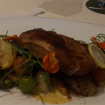 Cafe Central - off menu item, bacon wrapped halibut w roasted veggies, spicy cream sauce - Salad Near Me - El Paso, Texas Cafe Central - off menu item, bacon wrapped halibut w roasted veggies, spicy cream sauce - Salad Near Me - El Paso, Texas