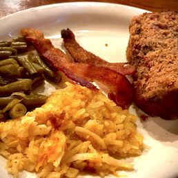 Meatloaf with bean beans and Hashbrown Casserole. Zero star hot mess. Avoid. Meatloaf with bean beans and Hashbrown Casserole. Zero star hot mess. Avoid.