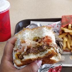 Wendy's - Et l'intérieur du burger super bon :)