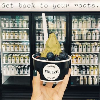 Pressed Juicery - Greens Freeze with blueberries & chia seeds! Shout out to GIGI for letting me take this pic! - Juice Bars & Smoothies Near Me - Glendale, California Pressed Juicery - Greens Freeze with blueberries & chia seeds! Shout out to GIGI for letting me take this pic! - Juice Bars & Smoothies Near Me - Glendale, California
