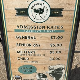 Admission fee
