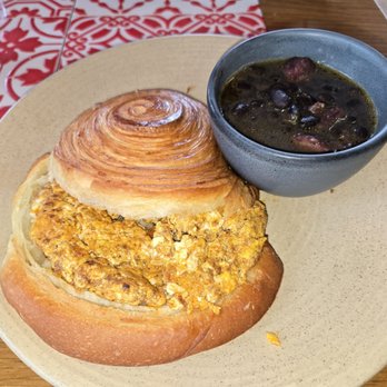 La Panadería Bakery Café - El Favorite with egg and chorizo, black beans - Bakeries Near Me - San Antonio, Texas