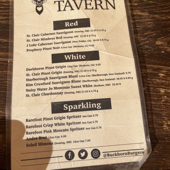 Buckhorn Tavern - Wine list - Burgers Near Me - San Antonio, New Mexico Buckhorn Tavern - Wine list - Burgers Near Me - San Antonio, New Mexico