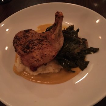 Laura Lee's - Roasted chicken breast with collard greens, shrimp & grits and mustard. - New American Near Me - Richmond, Virginia
