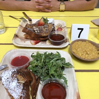 The Wild Chive - Dine-in, our usual: Monte Cristo, French Toast, and the Bog Cheez! - Vegan Near Me - Long Beach, California