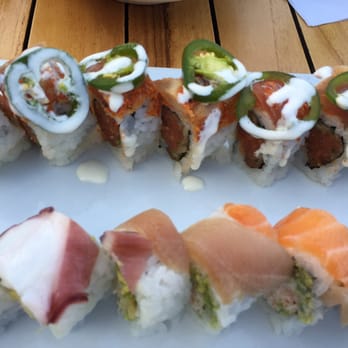 bashi - Spicy roll & Rainbow roll. Delish! - Asian Fusion Near Me - Rancho Palos Verdes, California