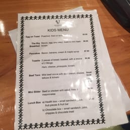Kids menu !
