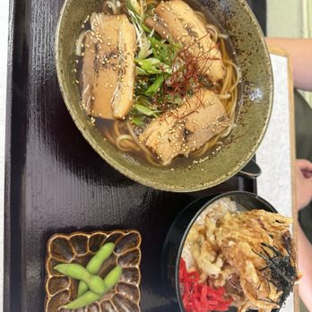 Ichimi Ann - Yuzu Chashu Hot Udon with kakiage bowl combo - Japanese Near Me - Torrance, California