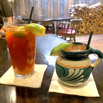 Del Charro - Right - Blood orange margarita Left - Bloody Maria - Bars Near Me - Santa Fe, New Mexico Del Charro - Right - Blood orange margarita Left - Bloody Maria - Bars Near Me - Santa Fe, New Mexico