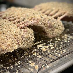 Tony's Meat Market - New Zealand Lamb Racks ready to go in the oven