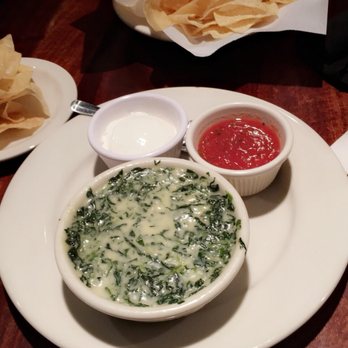 Charleston's - Spinach artichoke dip, soup cream , and salsa! - American Near Me - Indianapolis, Indiana Charleston's - Spinach artichoke dip, soup cream , and salsa! - American Near Me - Indianapolis, Indiana