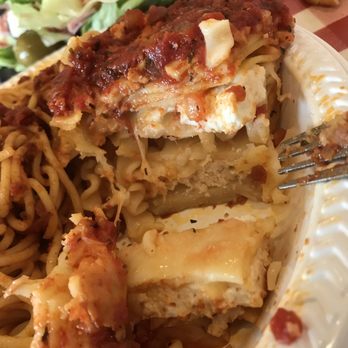Adriano's Pizza Grotto - Close up of lasagna. Homemade - Pizza Near Me - Alpine, California