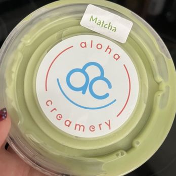 Aloha Creamery - Matcha green tea soft serve ice creams... yummy! - Ice Cream & Frozen Yogurt Near Me - Aiea, Hawaii