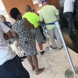 Waiting in line for teller
