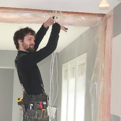 Easy Installations - Our electrician at work.