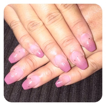 Ellen Nails - Full set (coffin-shaped) with a blush fade - Nail Salons Near Me - Honolulu, Hawaii