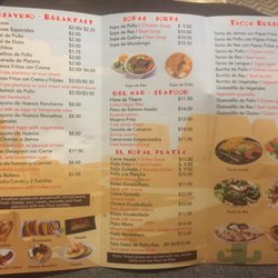 El Nopal Restaurant - Menu