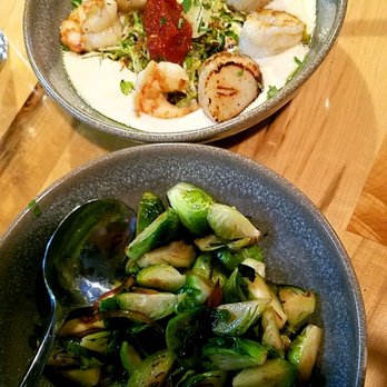 The Cookery - Brussel Sprouts Side. Shrimp & Scallop Main Dish - Seafood Near Me - Seward, Alaska The Cookery - Brussel Sprouts Side. Shrimp & Scallop Main Dish - Seafood Near Me - Seward, Alaska