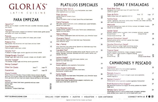 Menu photo 3 Gloria's Latin Cuisine Irving, TX