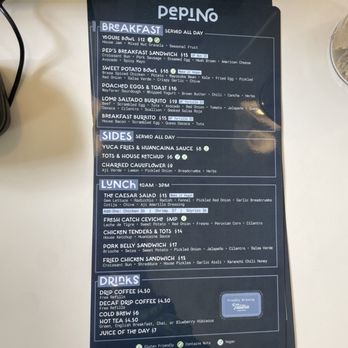 Pepino Eatery & Bakeshop - Current menu - 04/25/2026 - Desserts Near Me - La Jolla, California